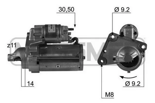 Starter 12 V 2,2 kW ERA 220451A