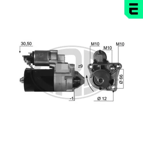 Starter 12 V 0,9 kW ERA 220462A Bild Starter 12 V 0,9 kW ERA 220462A