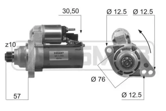 Starter 12 V 1,1 kW ERA 220467 Bild Starter 12 V 1,1 kW ERA 220467