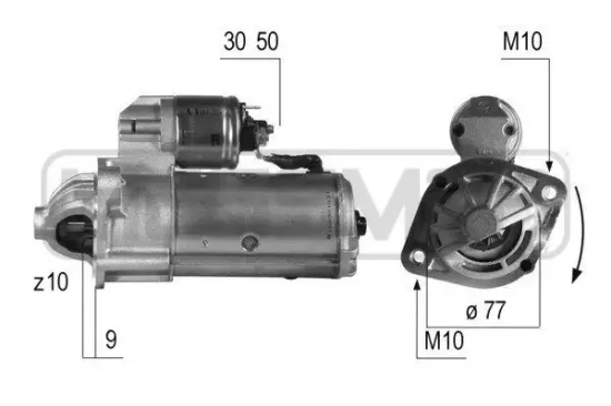 Starter 12 V 2 kW ERA 220498A Bild Starter 12 V 2 kW ERA 220498A