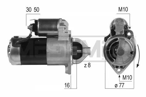 Starter 12 V 1,7 kW ERA 220502A Bild Starter 12 V 1,7 kW ERA 220502A