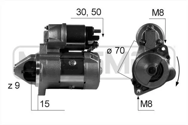 Starter 12 V 0,8 kW ERA 220517A