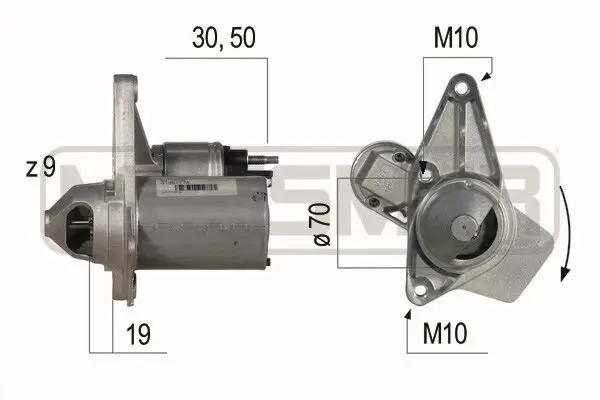 Starter 12 V 1,4 kW ERA 220525A