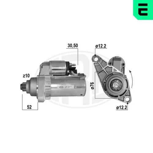 Starter 12 V 0,9 kW ERA 220530A Bild Starter 12 V 0,9 kW ERA 220530A