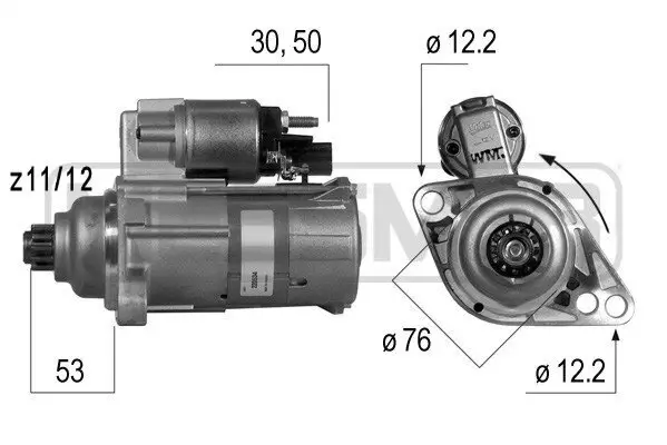 Starter 12 V 1,7 kW ERA 220534A