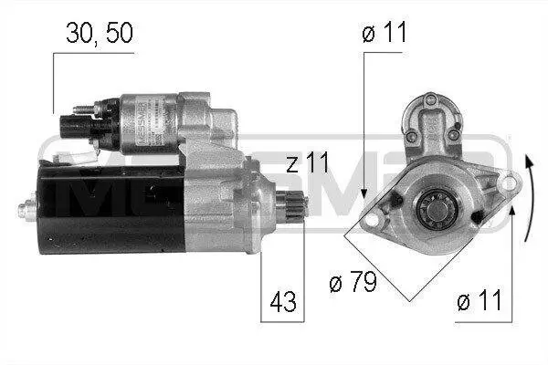 Starter 12 V 1,7 kW ERA 220552A