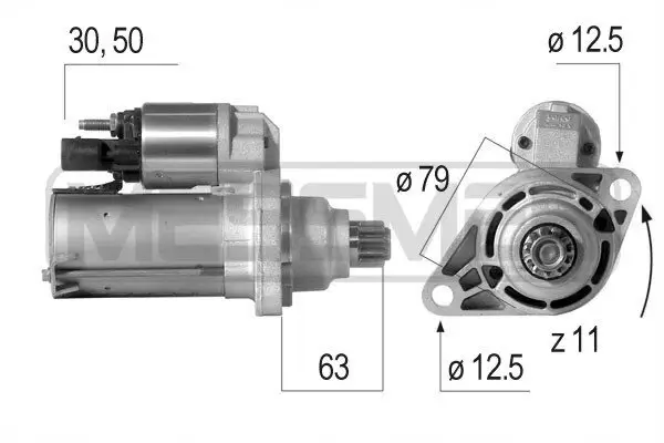 Starter 12 V 1,1 kW ERA 220598