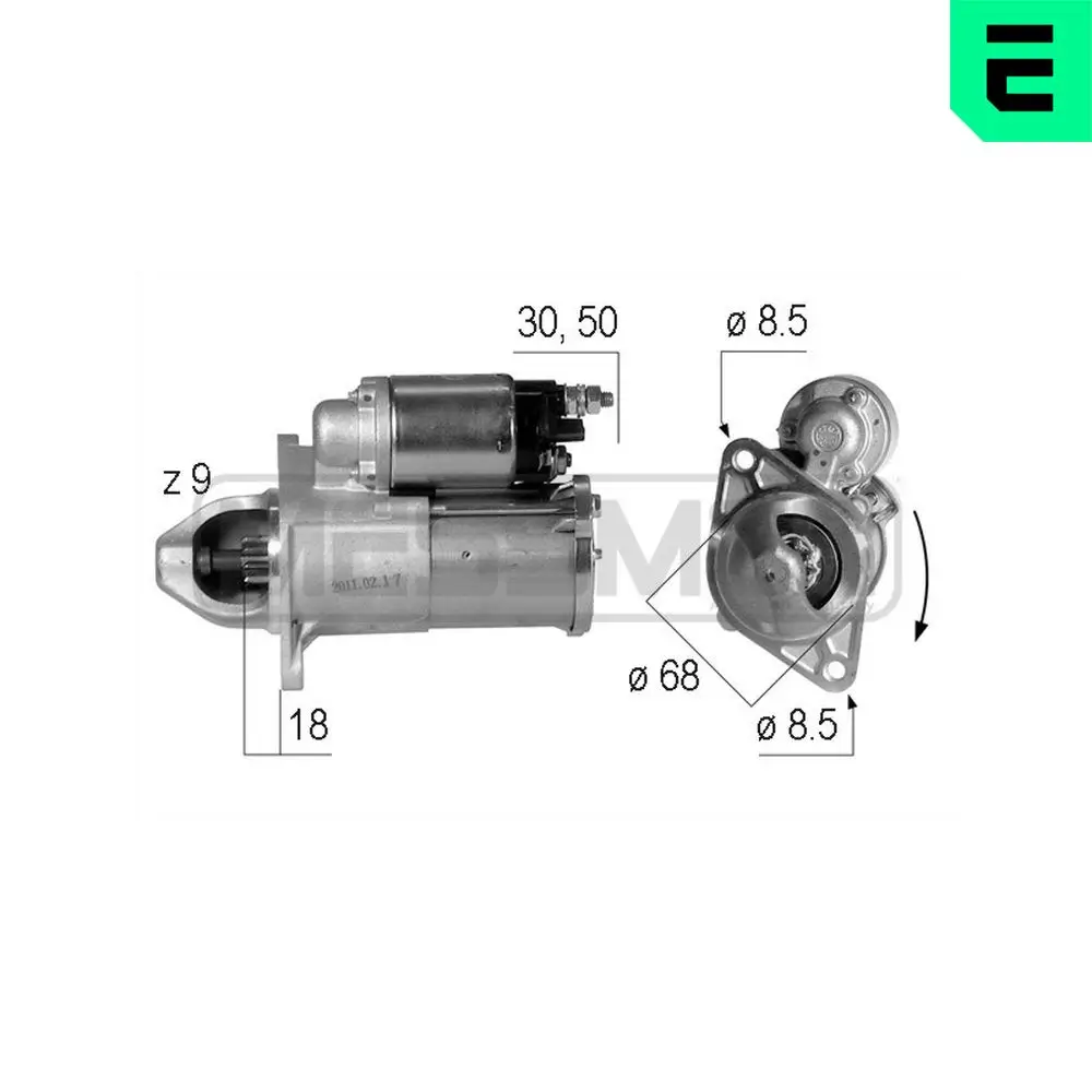 Starter 12 V 1,1 kW ERA 220609A