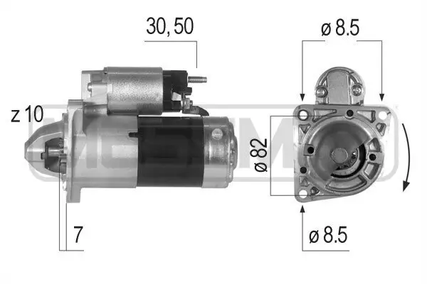 Starter 12 V 1,9 kW ERA 220643A