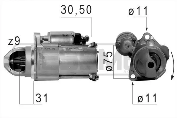 Starter 12 V 1,3 kW ERA 220657 Bild Starter 12 V 1,3 kW ERA 220657