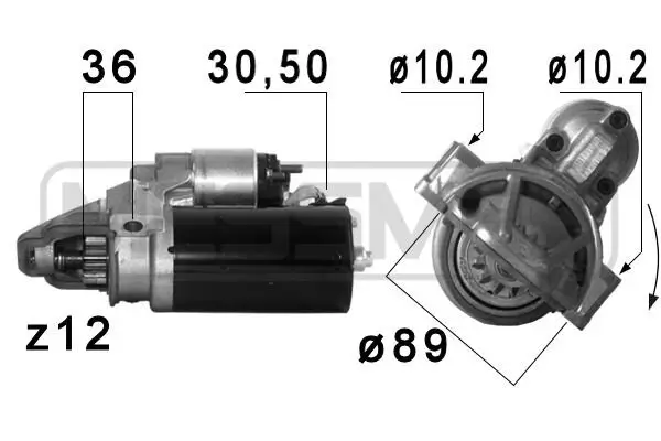 Starter 12 V 2,5 kW ERA 220681A