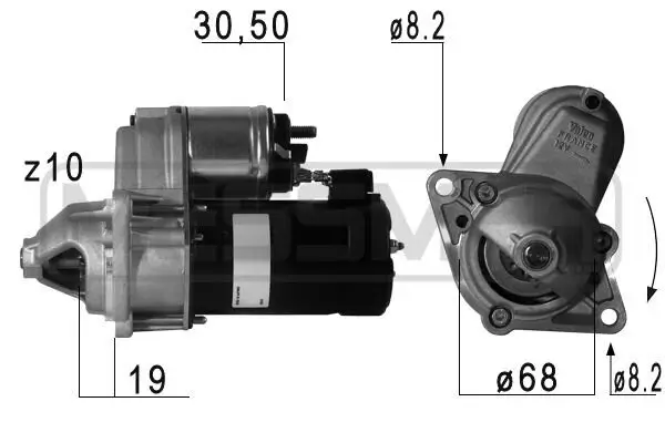 Starter 12 V 1,3 kW ERA 220691 Bild Starter 12 V 1,3 kW ERA 220691