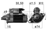 Starter 12 V 1 kW ERA 220708A