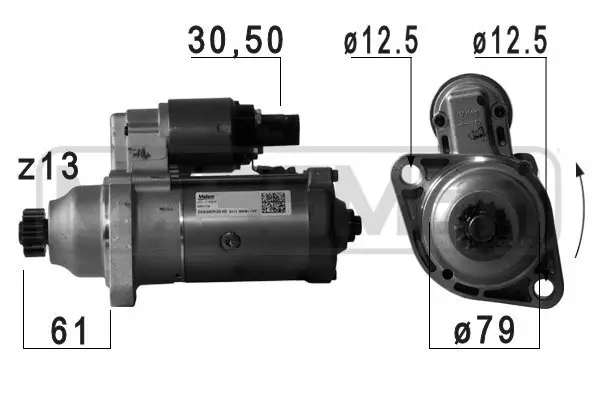 Starter 12 V 2 kW ERA 220757A