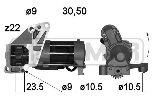 Starter 12 V 2 kW ERA 220788A