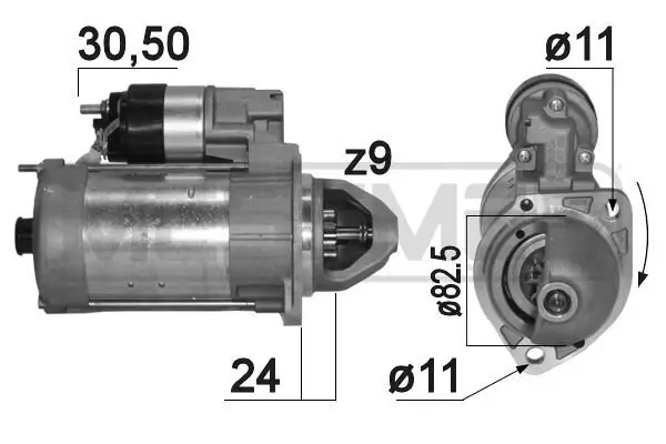 Starter 12 V 2,3 kW ERA 220810A Bild Starter 12 V 2,3 kW ERA 220810A