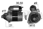 Starter 12 V 1 kW ERA 220839