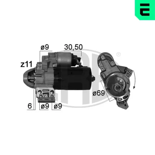 Starter 12 V 2,2 kW ERA 220874A Bild Starter 12 V 2,2 kW ERA 220874A