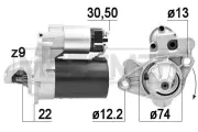 Starter 12 V 0,9 kW ERA 220918A