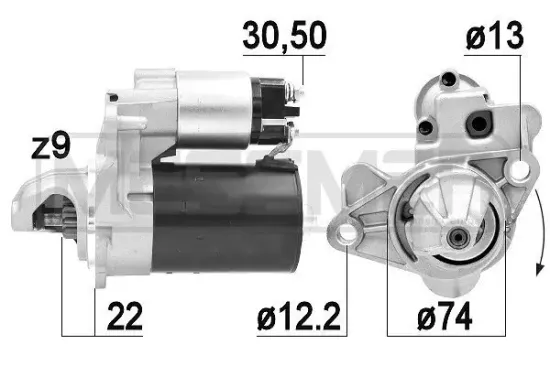 Starter 12 V 0,9 kW ERA 220918A Bild Starter 12 V 0,9 kW ERA 220918A