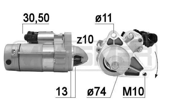 Starter 12 V 2 kW ERA 220928A Bild Starter 12 V 2 kW ERA 220928A