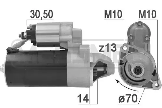 Starter 12 V 2,2 kW ERA 220941A Bild Starter 12 V 2,2 kW ERA 220941A