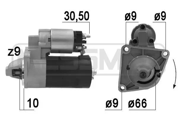 Starter 12 V 1,1 kW ERA 220944A