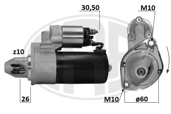 Starter 12 V 1,4 kW ERA 220947A