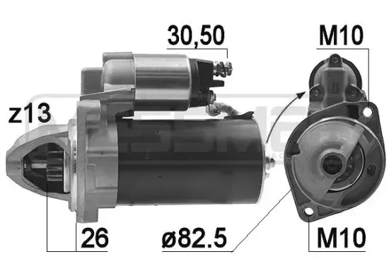 Starter 12 V 2 kW ERA 220952A Bild Starter 12 V 2 kW ERA 220952A