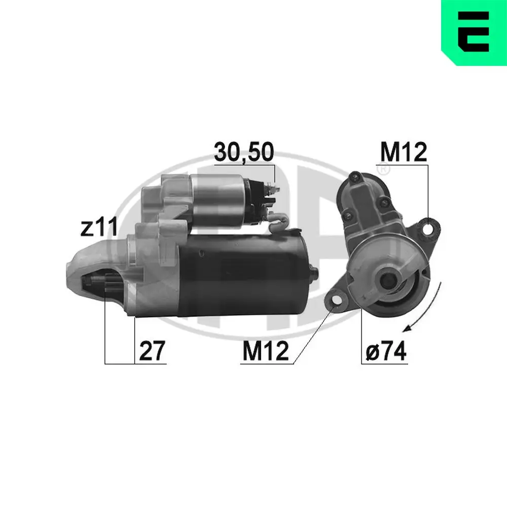 Starter 12 V 1,4 kW ERA 220955A
