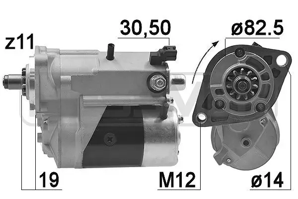 Starter 12 V 2,7 kW ERA 220957A