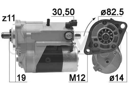 Starter 12 V 2,7 kW ERA 220957A Bild Starter 12 V 2,7 kW ERA 220957A