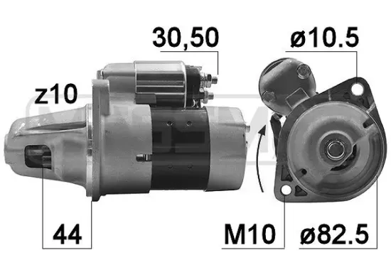 Starter 12 V 1,7 kW ERA 220984A Bild Starter 12 V 1,7 kW ERA 220984A