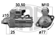 Starter 12 V 1,7 kW ERA 221030