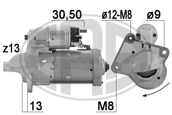 Starter 12 V 2 kW ERA 221033