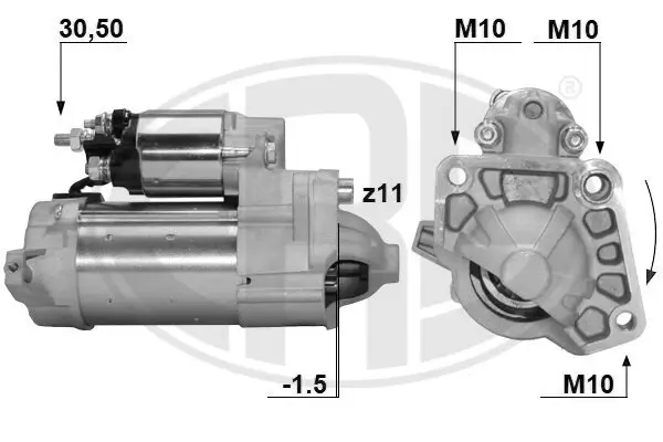 Starter 14 V 1,4 kW ERA 221038A