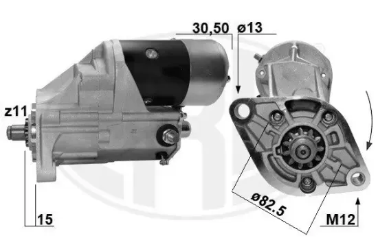 Starter 12 V 2,7 kW ERA 221040A Bild Starter 12 V 2,7 kW ERA 221040A