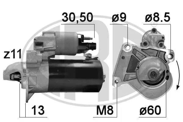 Starter 12 V 1,7 kW ERA 221041