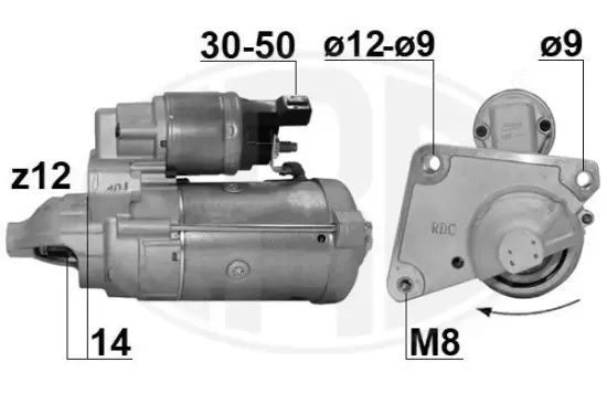 Starter 12 V 2 kW ERA 221047 Bild Starter 12 V 2 kW ERA 221047