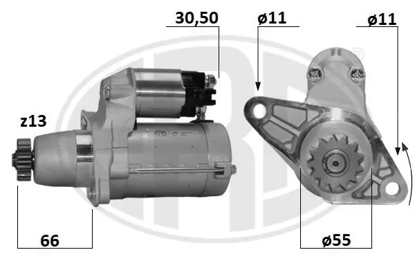 Starter 12 V 1,6 kW ERA 221062A