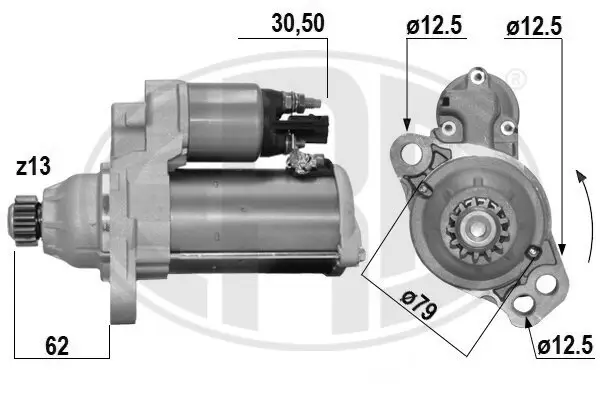 Starter 12 V 1,7 kW ERA 221076A