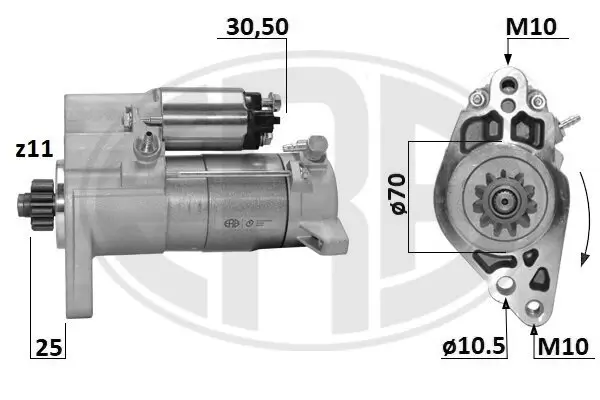 Starter 12 V 1,9 kW ERA 221079A