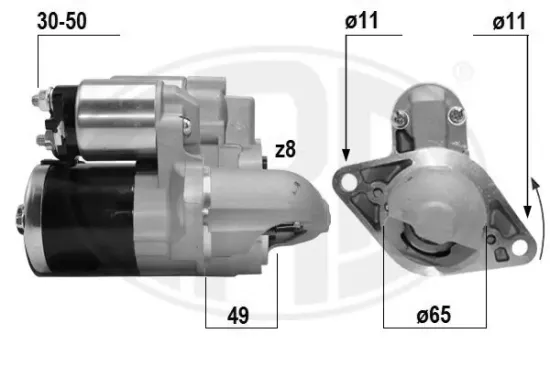 Starter 12 V 1 kW ERA 221084A Bild Starter 12 V 1 kW ERA 221084A