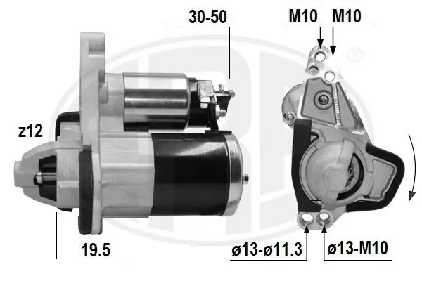 Starter 12 V 1,4 kW ERA 221088A