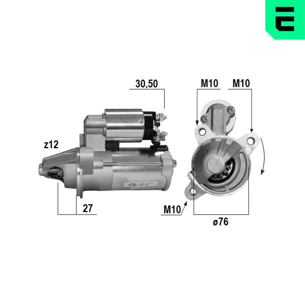 Starter 12 V 1,4 kW ERA 221104A