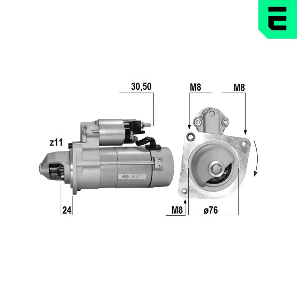 Starter 12 V 1,9 kW ERA 221129A