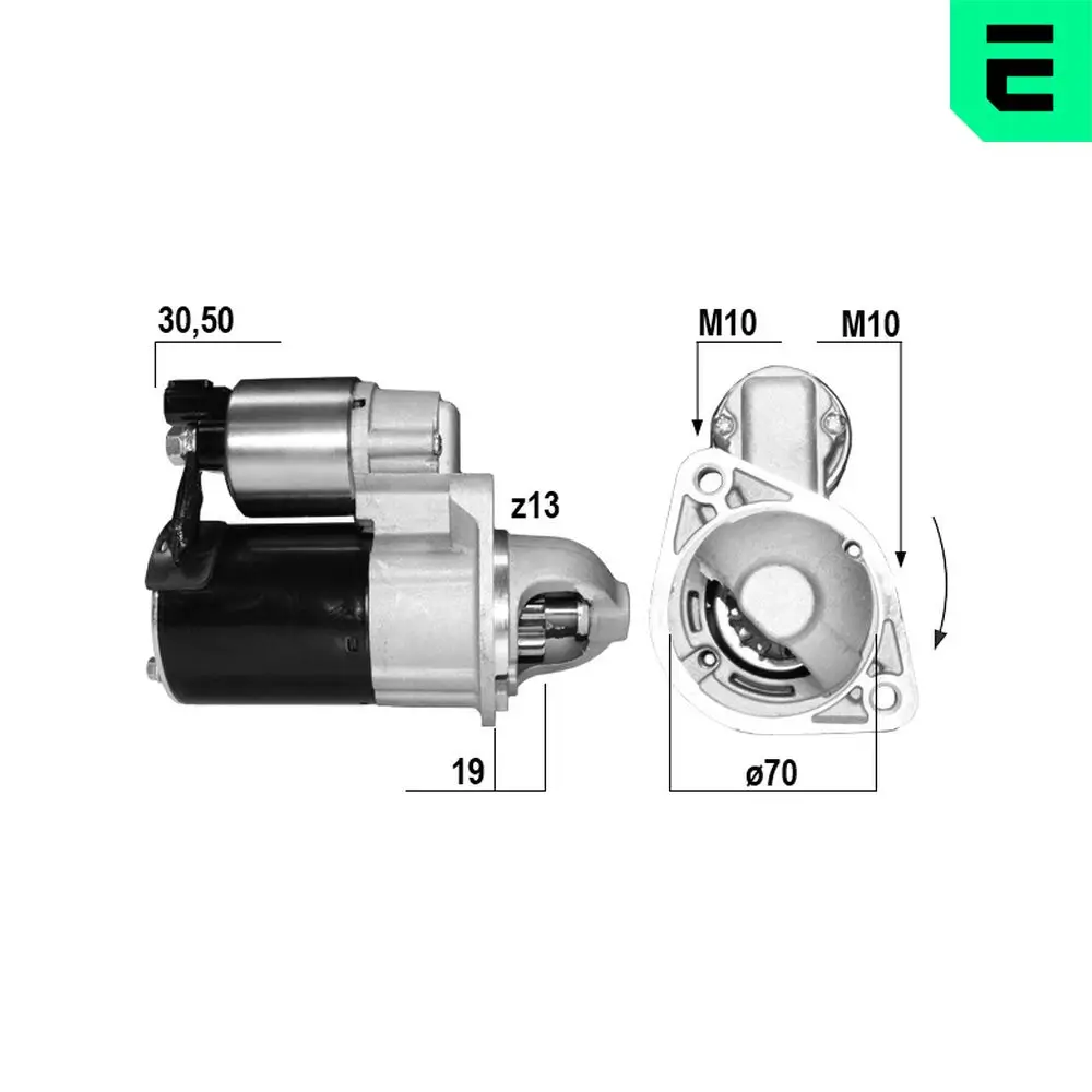 Starter 12 V 1,2 kW ERA 221175A