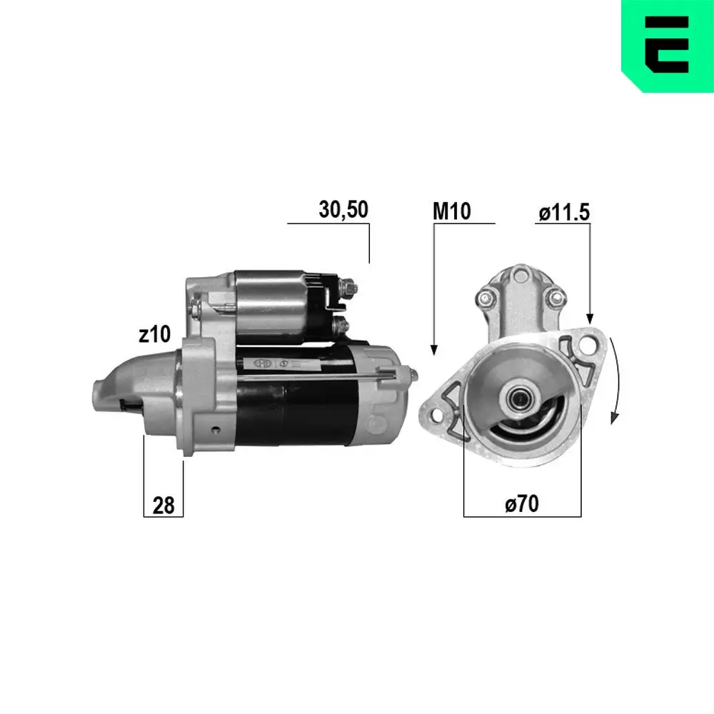 Starter 12 V 1 kW ERA 221186A