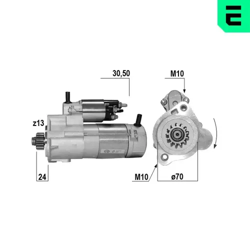 Starter 12 V 1,9 kW ERA 221203A Bild Starter 12 V 1,9 kW ERA 221203A