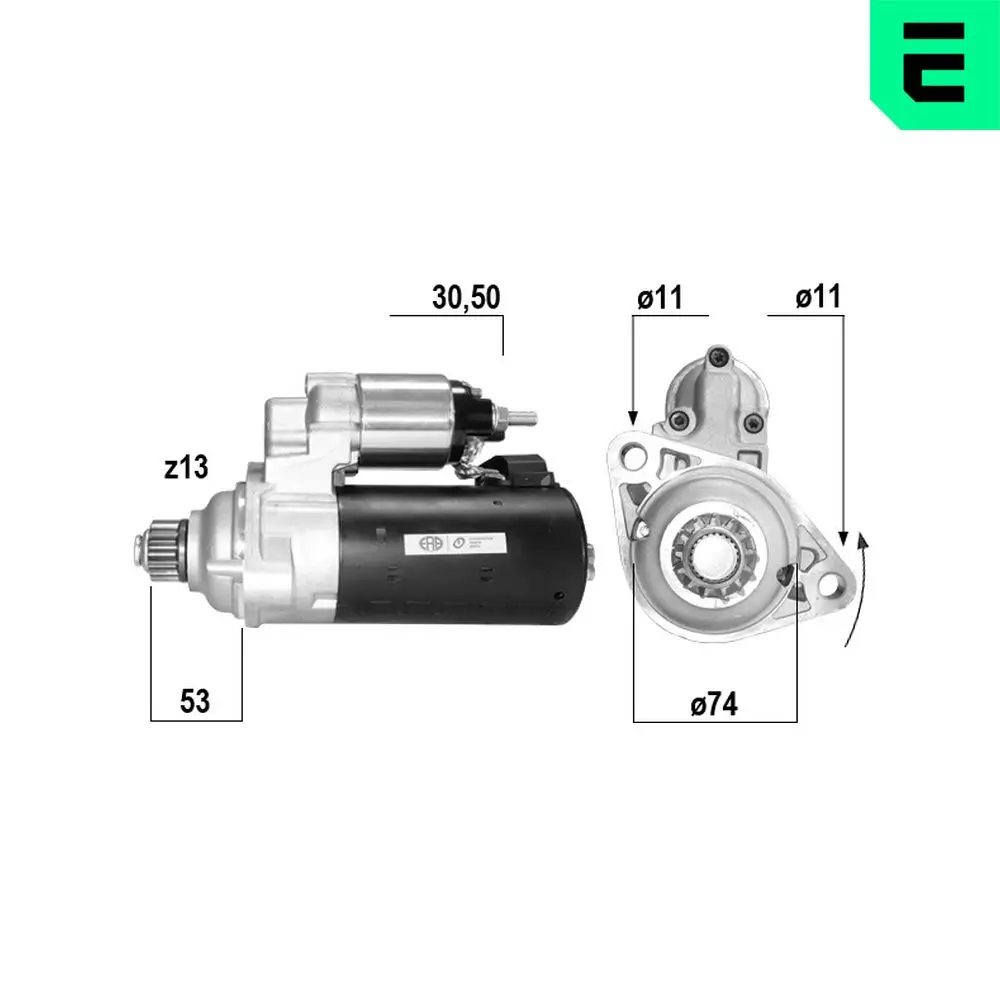 Starter 12 V 2,2 kW ERA 221211A